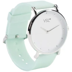 Montre à cadran rond bracelet pastel