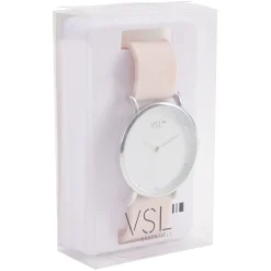 Montre à cadran rond bracelet pastel