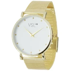 Montre bracelet métal doré à cadran rond