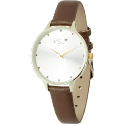 Montre bracelet simili camel à cadran rond