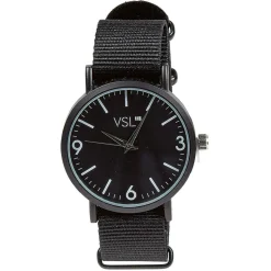 Montre Homme monochrome bracelet effet tissu