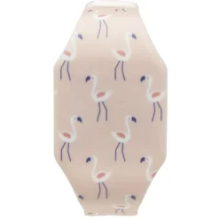 Montre LED chiffres invisibles silicone motif Flamant rose