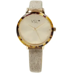 Montre ronde à cadran écaille