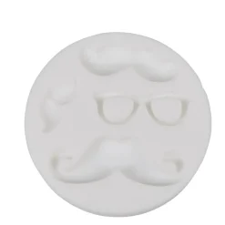 Moule silicone minis moustaches et lunette