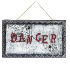 Pancarte animée Halloween inscription Danger