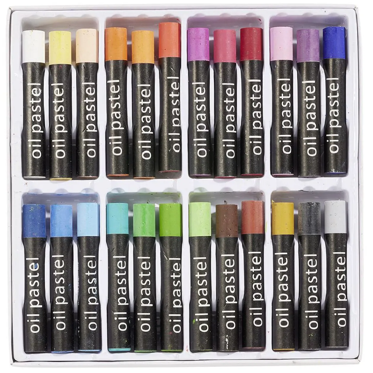 Pastel gras multicolore x24