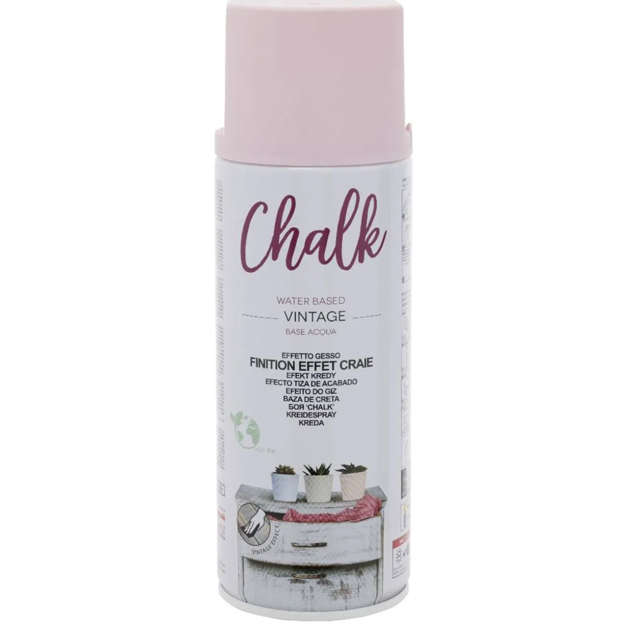 Peinture aérosol Chalk effet craie 400 ml Rose