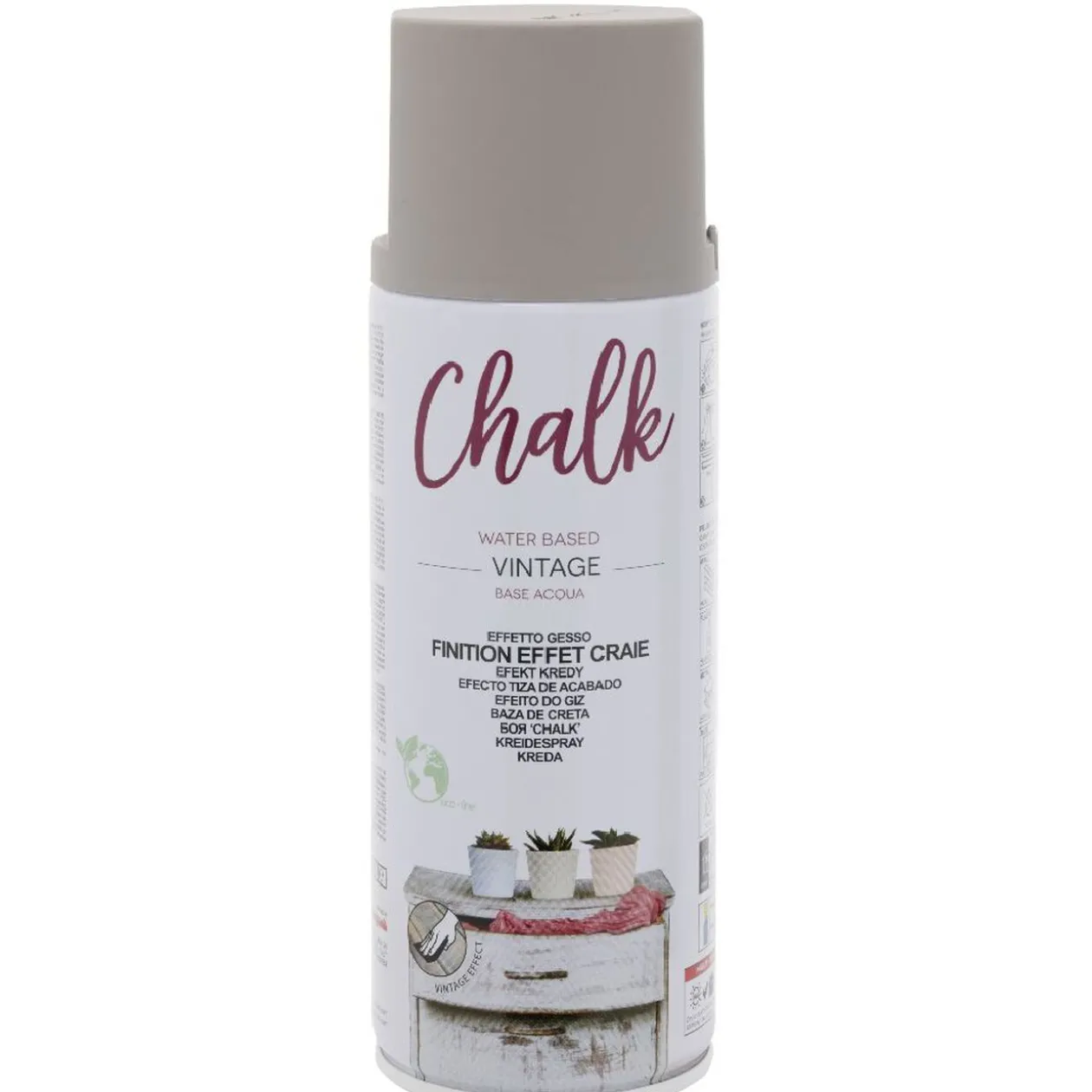 Peinture aérosol Chalk effet craie 400 ml Gris