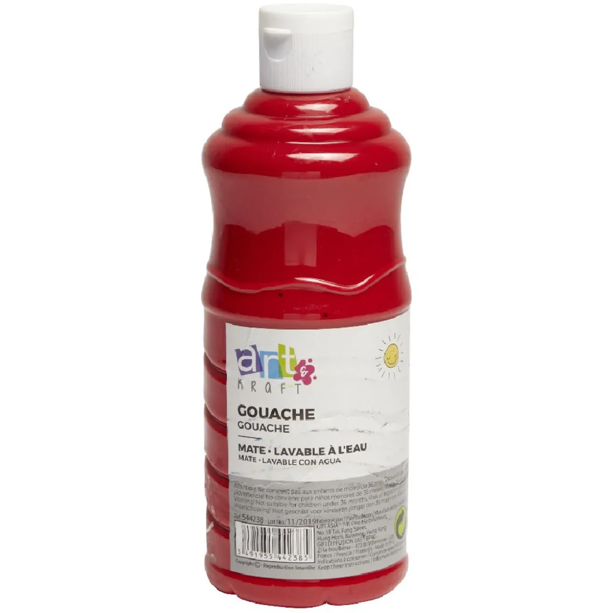 Peinture gouache rouge 500ml