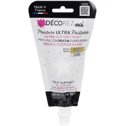 Peinture paillette blanc 80ml