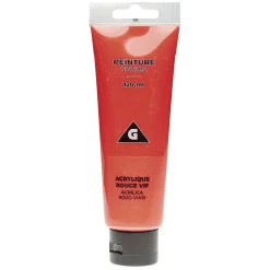 Peinture rouge acrylique