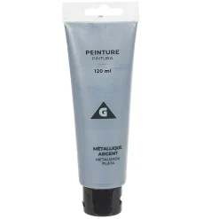 Peinture Tempera argent métallique