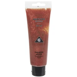 Peinture Tempera rouge pailletté