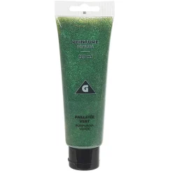 Peinture Tempera vert pailletté