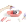 Peluche animal avec baignoire et accessoires