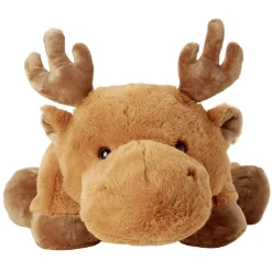 Peluche coussin renne marron 45 cm