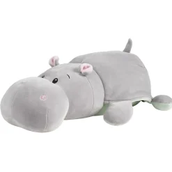 Peluche croco réversible hippo L.45 cm