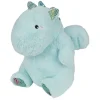 Peluche dragon polyester 35x28x30cm bleu