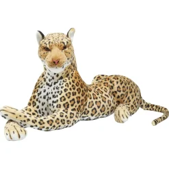 Peluche géante Léopard allongé orange et noir