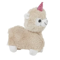 Peluche lama beige licorne