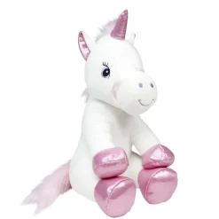 Peluche licorne assise H. 30 cm