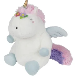 Peluche licorne polyester 35x28x30cm blanc