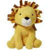 Peluche lion polyester 80x50x48cm jaune