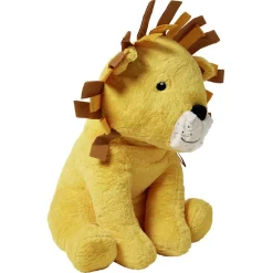 Peluche lion polyester 80x50x48cm jaune