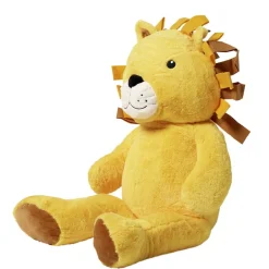 Peluche lion polyester 100x40x30cm jaune