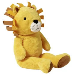 Peluche lion polyester 100x40x30cm jaune