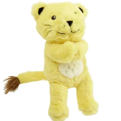 Peluche lionceau polyester 28x12x6cm jaune