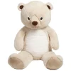 Peluche ours polyester 100x40x30cm beige