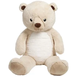 Peluche ours polyester 100x40x30cm beige