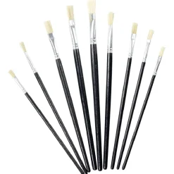 Pinceau pointe plate x9