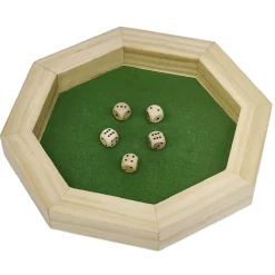 Piste de dés octogonale en bois certifié FSC®