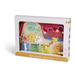 Planche activités enfant bois et métal 40x29,7xH6,4cm