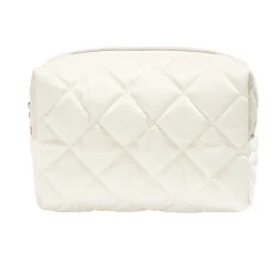 Pochette à cosmétiques en velours beige ou bleu 19x9xH12cm