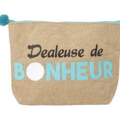 Pochette avec pompom en jute