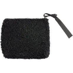 Pochette imitation laine uni noir