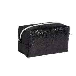 Pochette pailletée rectangulaire 15x7xH9cm - 2 modèles rose ou noir