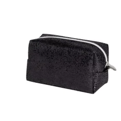 Pochette pailletée rectangulaire 15x7xH9cm - 2 modèles rose ou noir