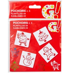 Pochoir de Noël x4