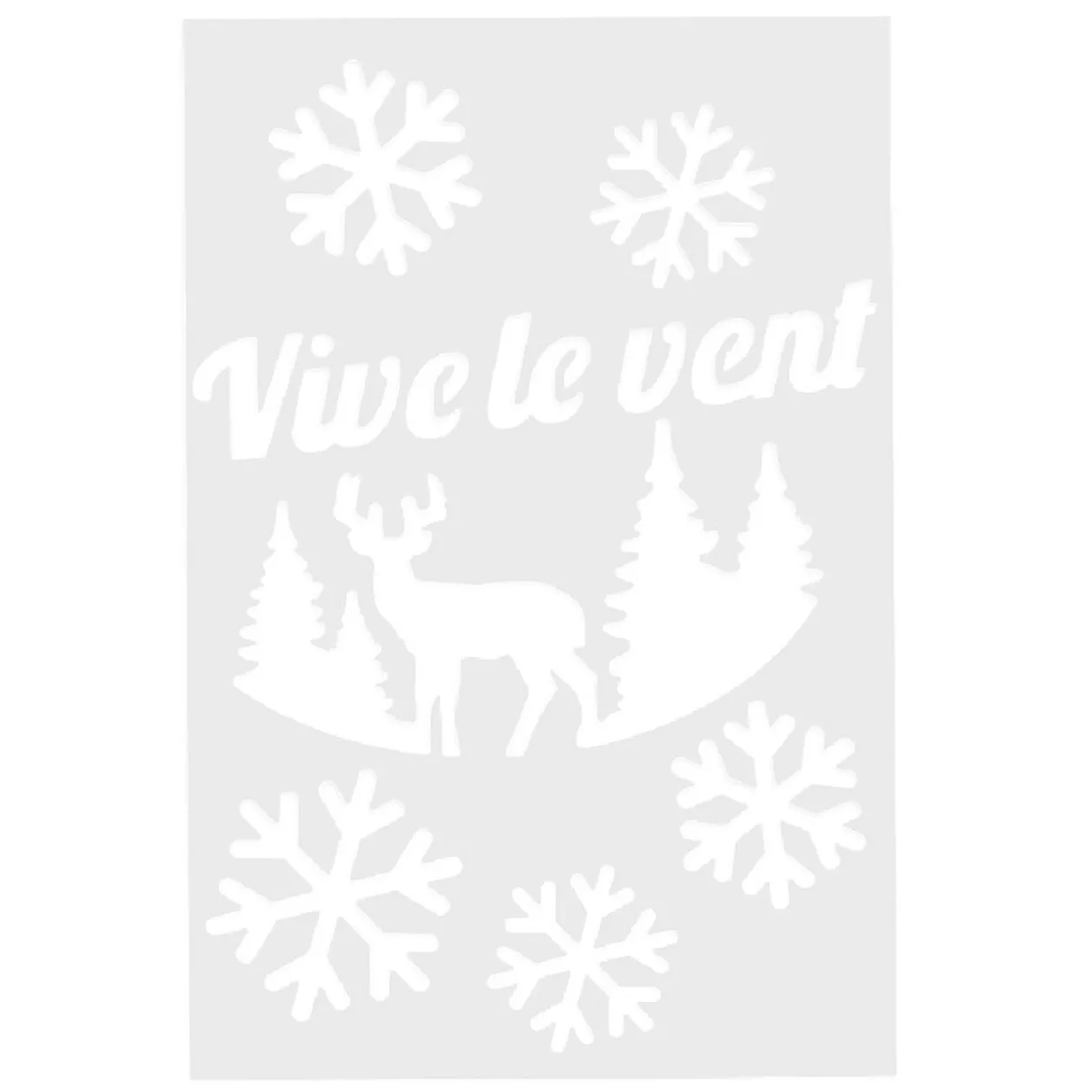 Pochoir inscription Joyeux Noël ou Vive le vent