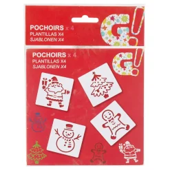 Pochoir Noël x4