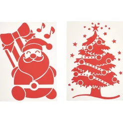 Pochoir sapin et Père Noël