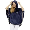 Poncho design chat bleu et doré Taille L