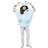 Poncho licorne bleu 10/12 ans