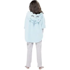 Poncho licorne bleu 10/12 ans