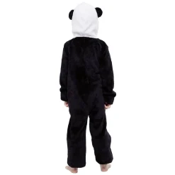 Poncho panda noir et blanc 6/8 ans