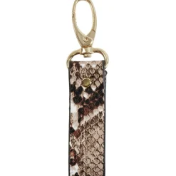 Porte clé anse imitation peau de serpent